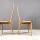 Vintage hich back wicker dining chairs, set of 6 - 1960s