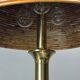 Italian midcentury pencil reed rattan brass Fungo mushroom table lamp 1970s