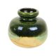 Green beige convex vase scheurich ceramics west germany 284-15