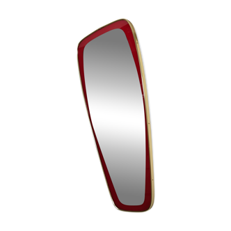 Design Mirror 1950s Freeform Wall Mirror Gold Rim