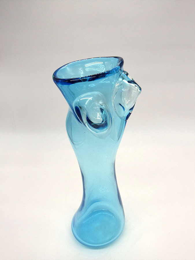 Vase sculpture en verre femme buste Stefano Toso Murano 19670's