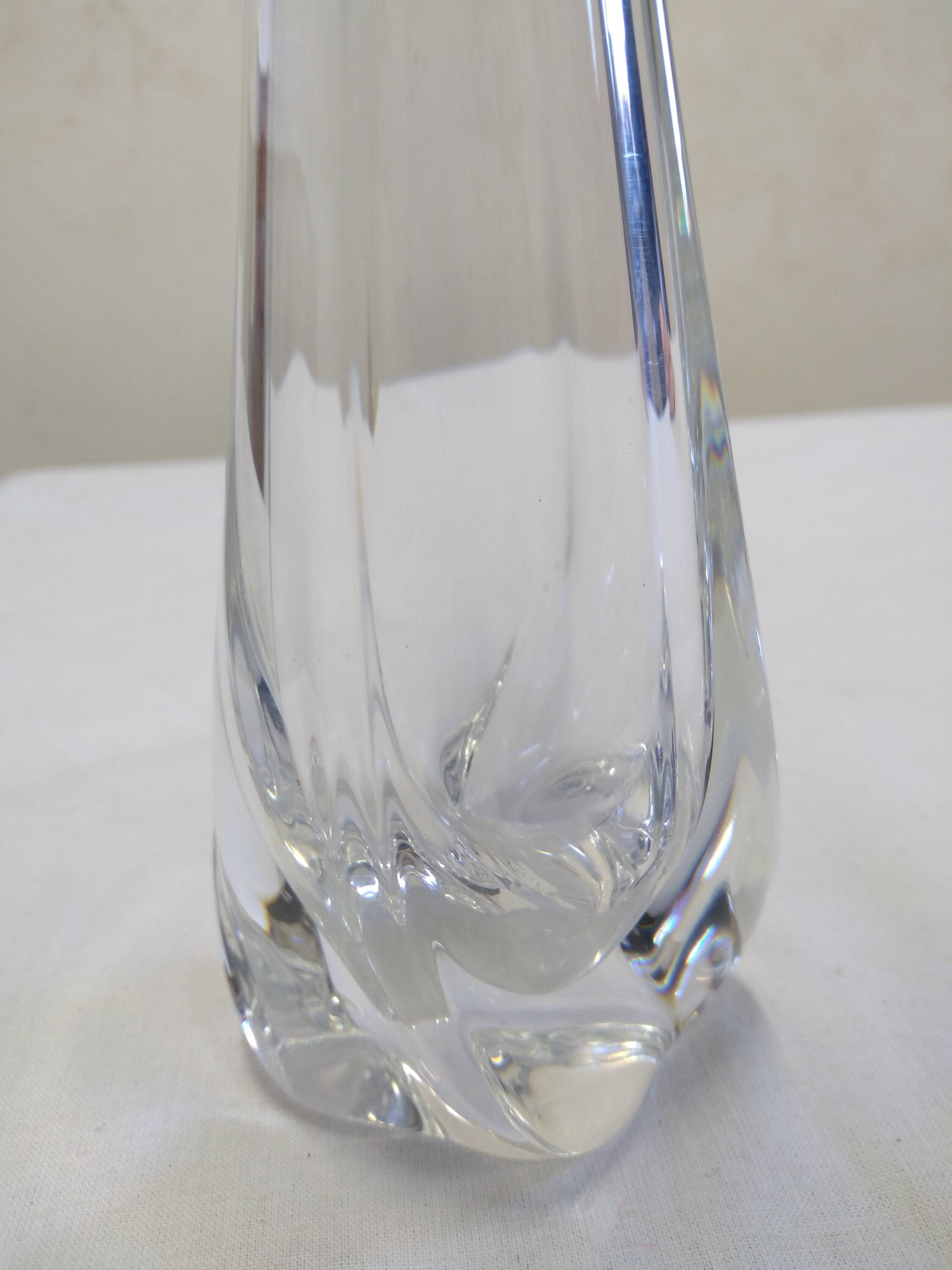 Daum crystal soliflore signed
