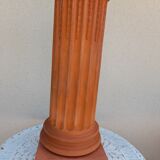 Antique fluted terracotta pedestal column