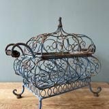 Decorative wrought iron basket