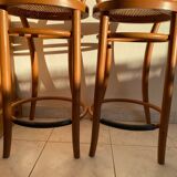 High bar chair in wickerwork