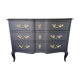 Black curved chest of drawers Louis XV style