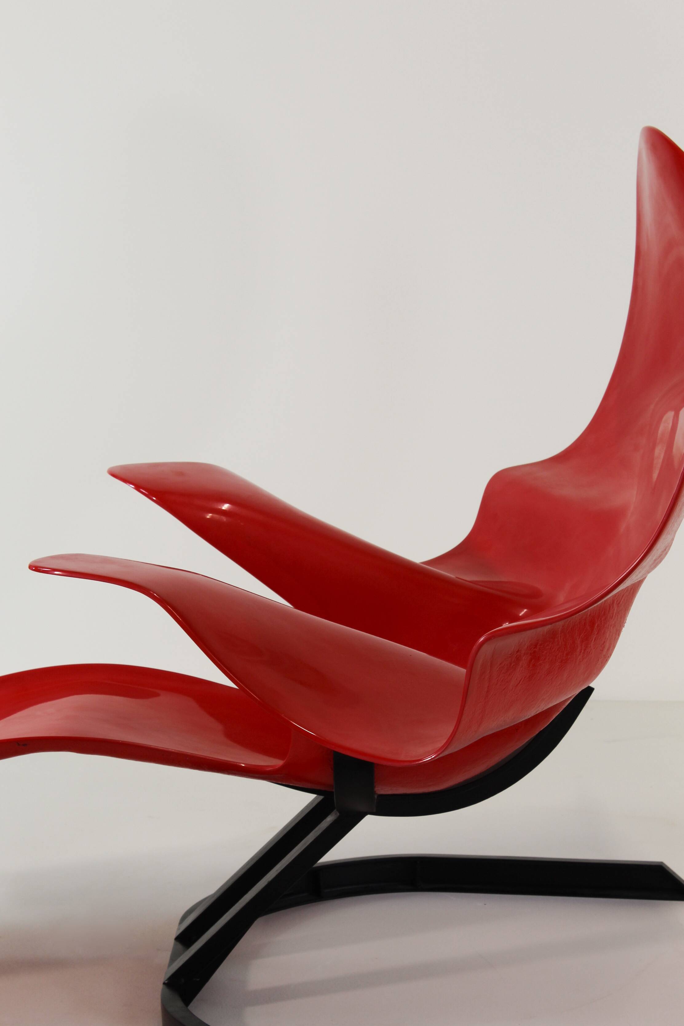 Chaise Longue "Elephant" by Bernard Rancillac – Limited Edition 07/100 – Red