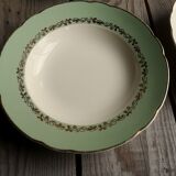 6 Villeroy & Boch deposed hollow plates in ceramics gold decoration