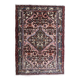 Tapis vintage Malayer fait main 84x120 cm en laine rose et vert - 1C1047