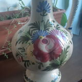 Earthenware vase with floral decoration, Saint-Clément style