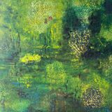 Modern abstract, "World of Depths", signed Diamanne 2009