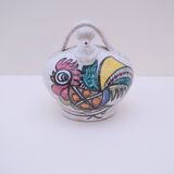 Ceramic chevrette pitcher from talavera, spain 1960