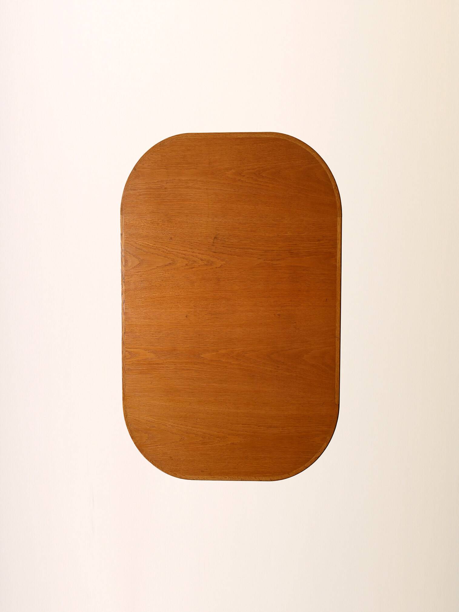 1960s Scandinavian oak coffee table with slatted shelf