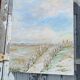 Oil painting on canvas signed seascape
