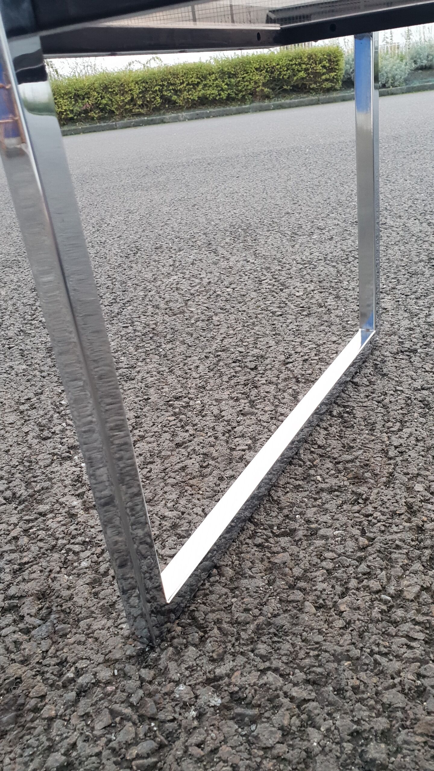 Vintage glass coffee table