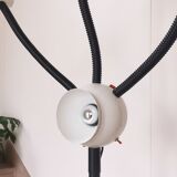 Space age lamp with 4 articulated spots, eyeball, sci-fi, 1970.