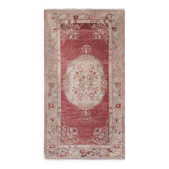 Tapis vintage turc de oushak tissé à la main 113x207 cm