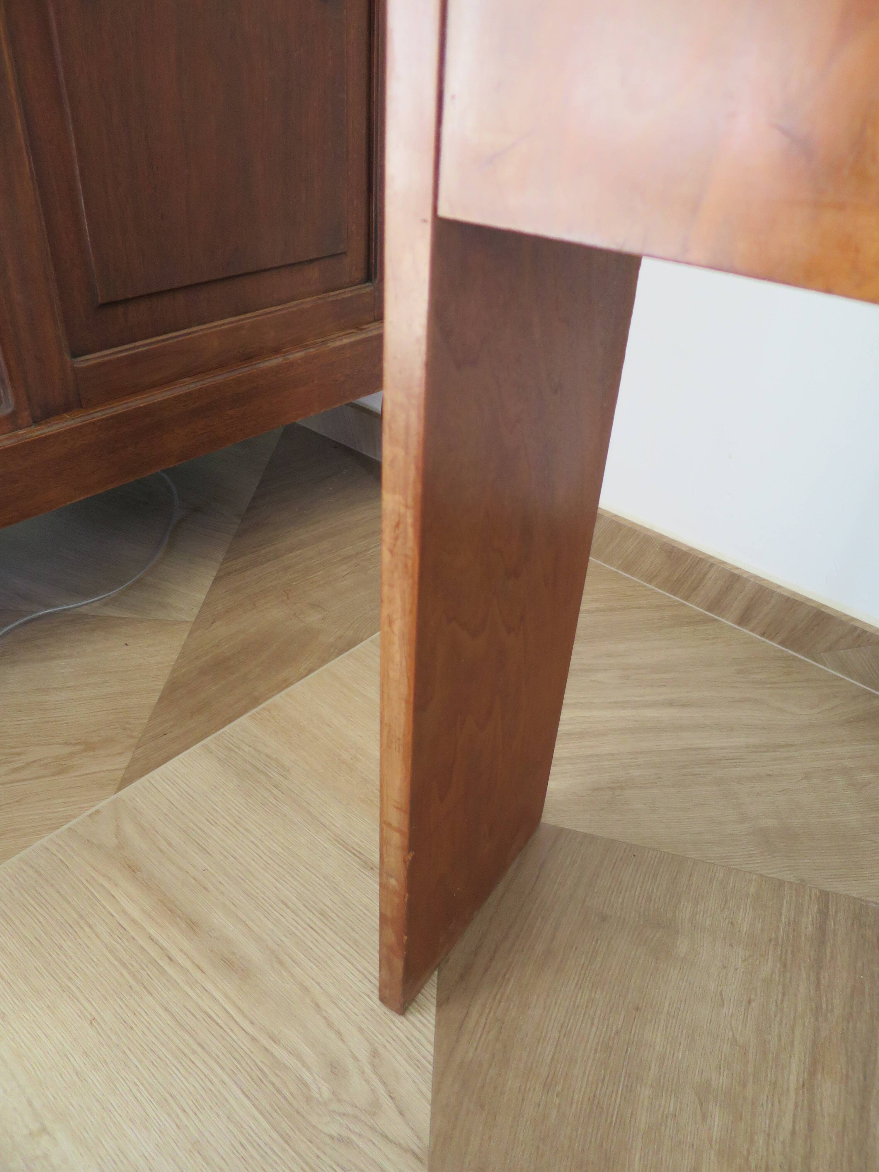 Headboard – console – sideboard – art deco – 2 doors – 2 niches in solid walnut e