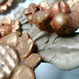 Set of 3 old 18th century ornaments in polychrome carved wood