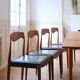 Lot de 8 chaises scandinaves palissandre skaï