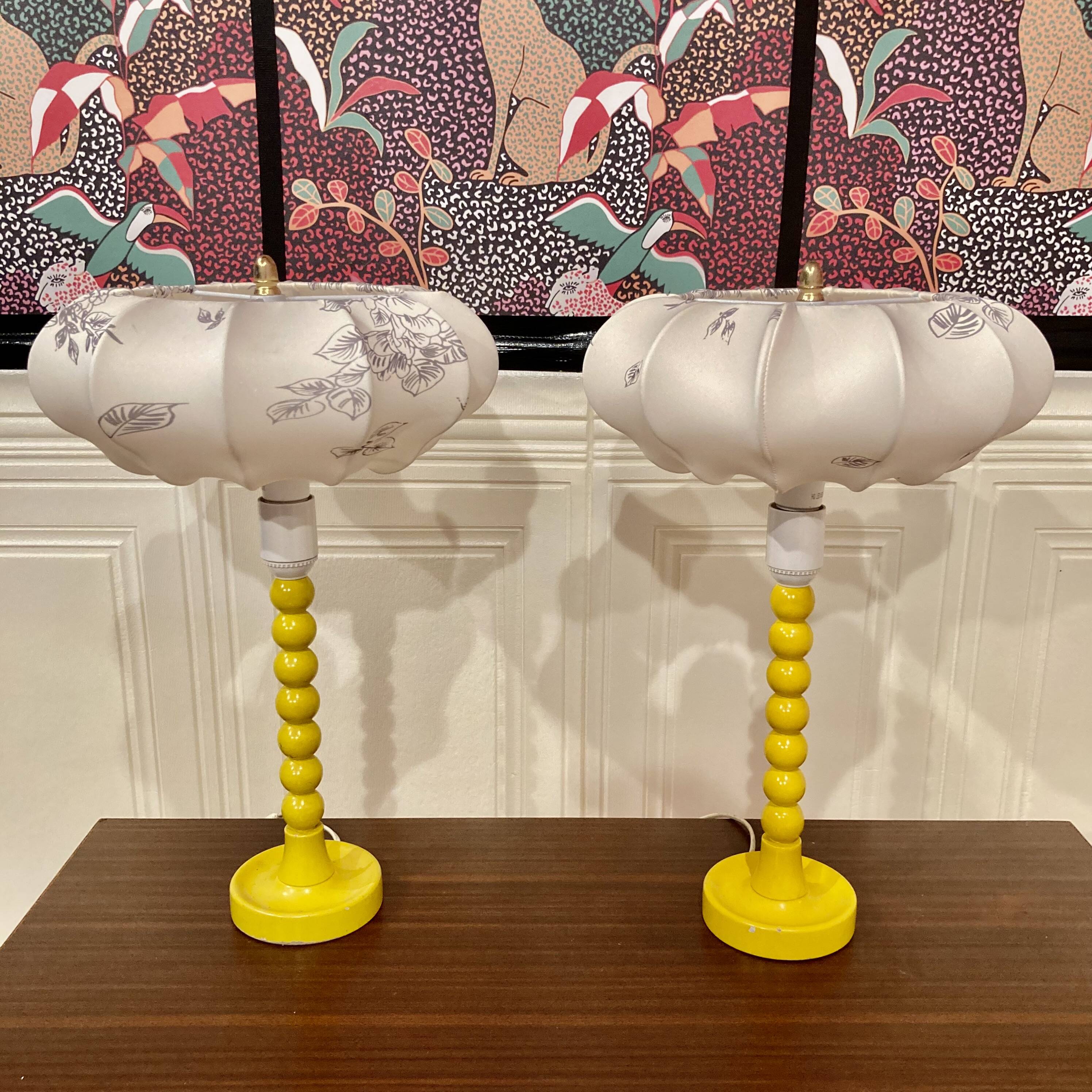 Pair of Scandinavian design lamps from the 1960s.
