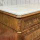Napoleon III commode in mahogany, oak and with a fine white marble top, late 19th century.