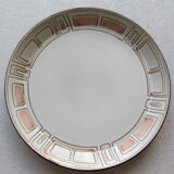 Flat round dish sandstone from niderviller vintage mesh model