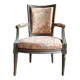 Fauteuil d'époque Louis XVI, tissus indienne n°2
