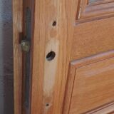 Double glass door in blond oak