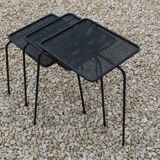 3 Soumba nesting tables by Mathieu Matégot, c. 1953