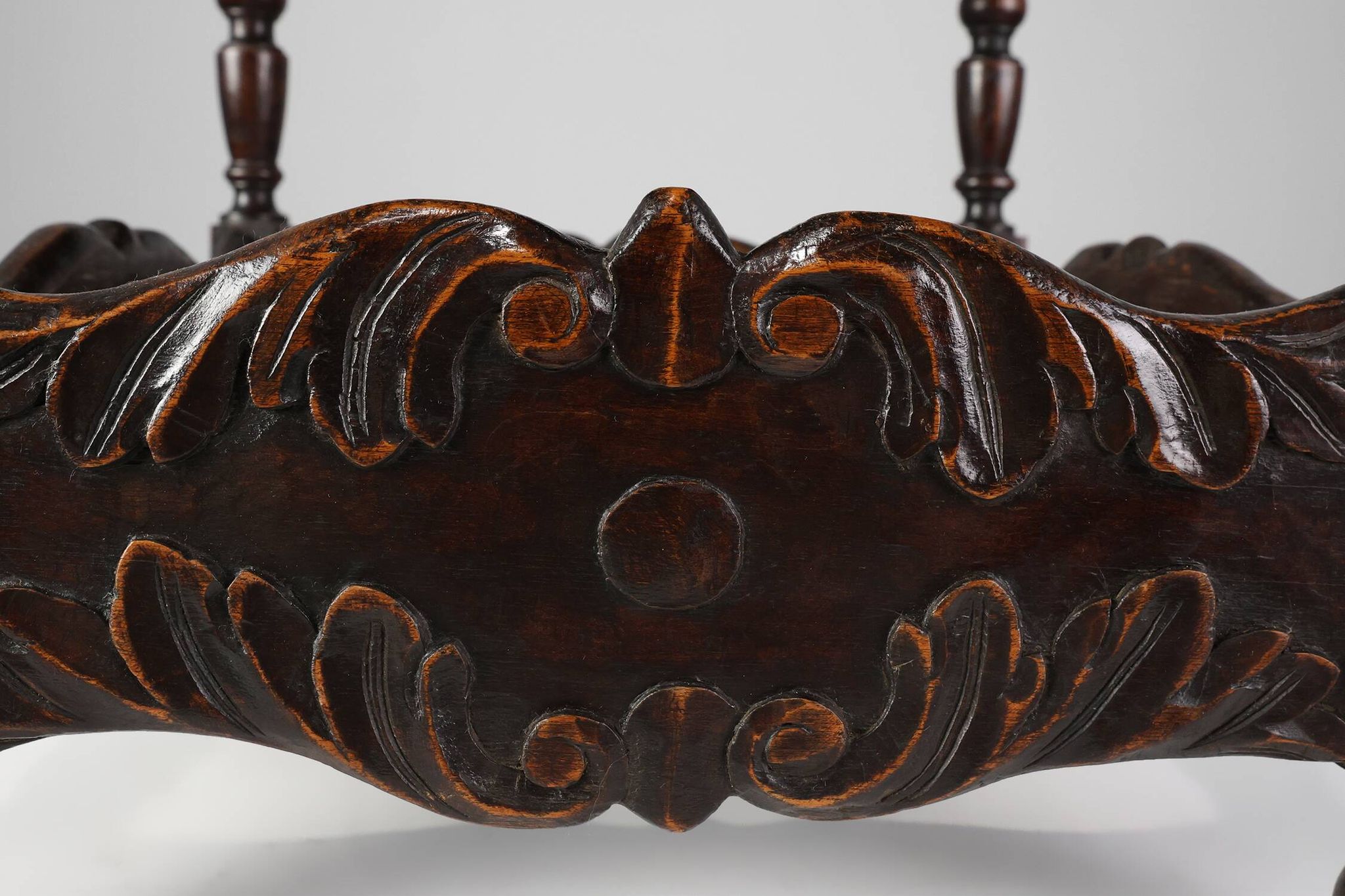 Oak carved square Side Table, Belgium 18th Century