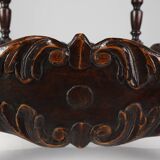 Oak carved square Side Table, Belgium 18th Century