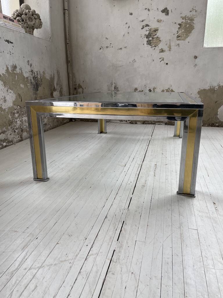 Romeo Rega chrome brass coffee table
