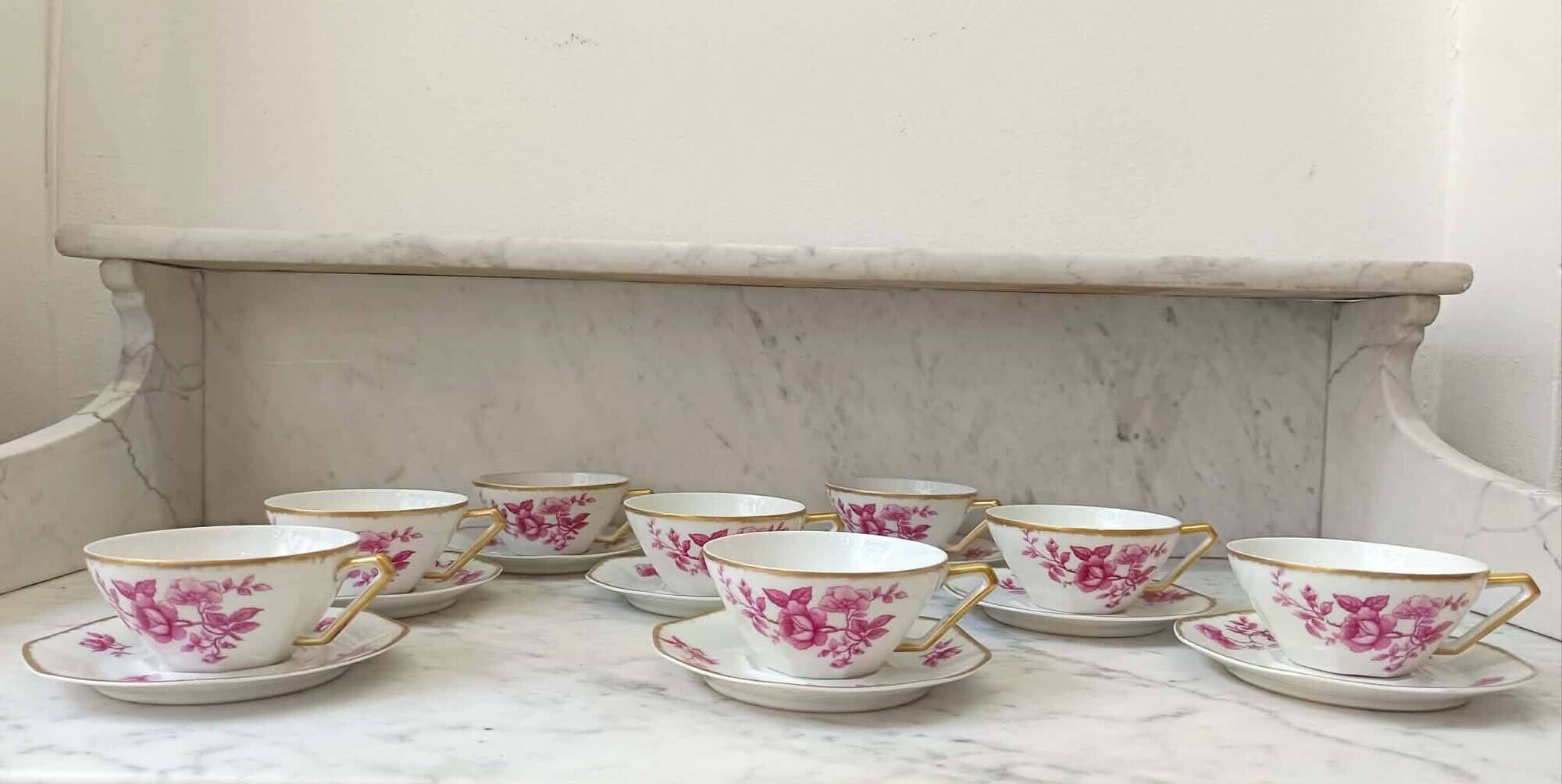 Limoges porcelain tea service Haviland Art Nouveau