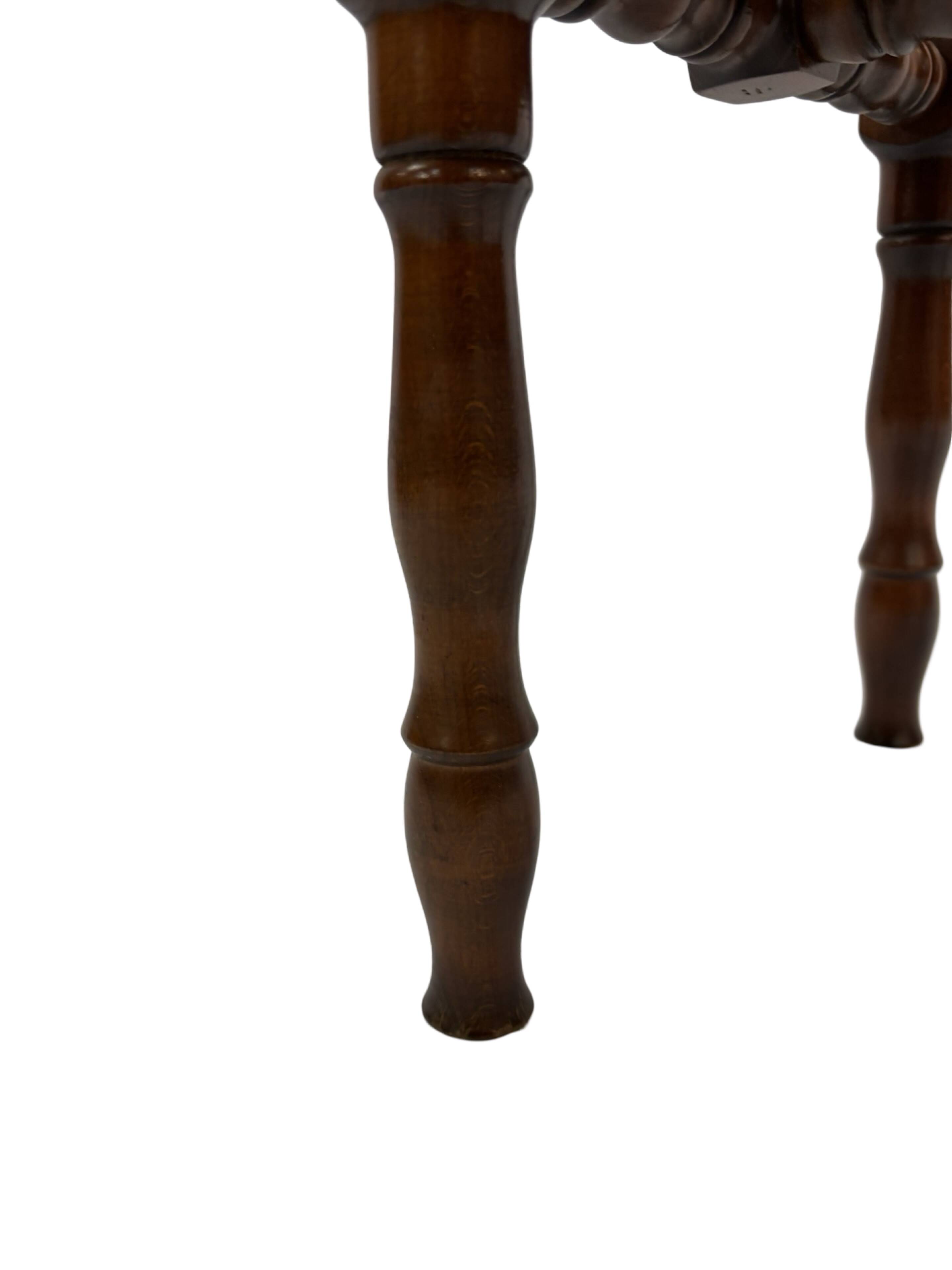 Vintage stool side table design brutalist design 60's oak