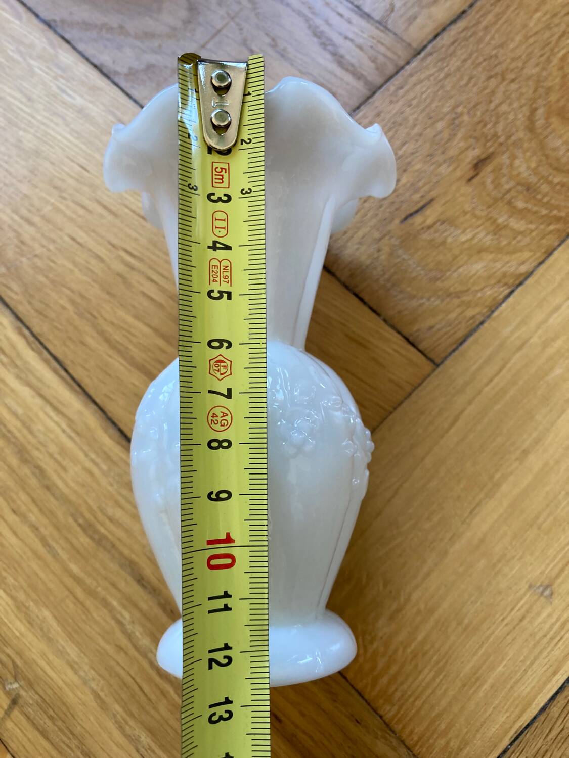 Vintage white opaline vase