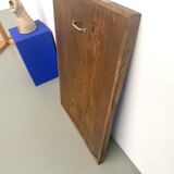 Monochrome table in ultramarine blue, acrylic on solid wood.