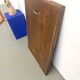 Monochrome table in ultramarine blue, acrylic on solid wood.