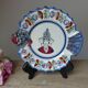 Fish-shaped plate with Breton Les Sables d'Olonne Vintage