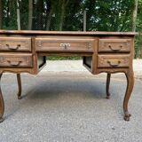 Louis XV style oak center desk