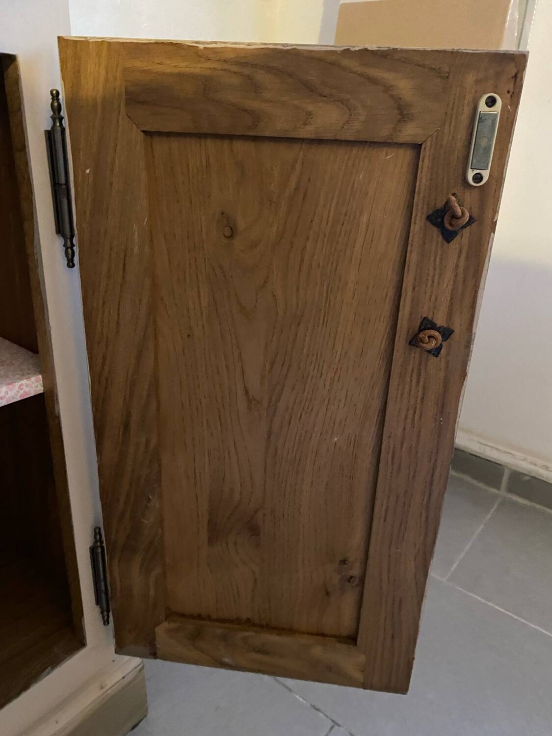 Vintage raw wood sideboard