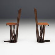 Industrial Wabi Sabi Primitive Chairs, France, 1950s