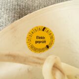 Ball light, white lacquered metal, vintage from the 70s