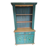 Rustic dresser with floral decor