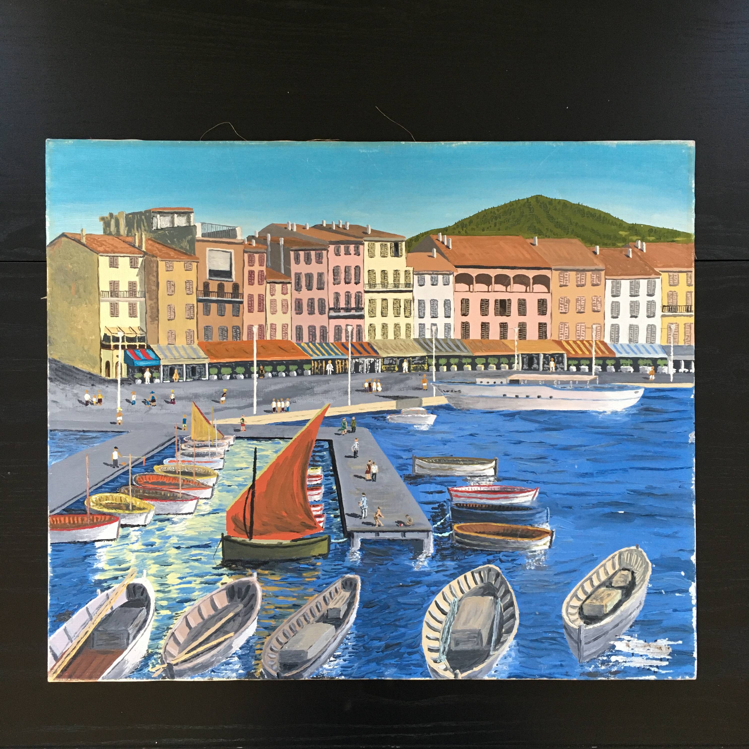 St Tropez port painting