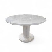 White drapery marble Italy / Neo Classic side / coffee table