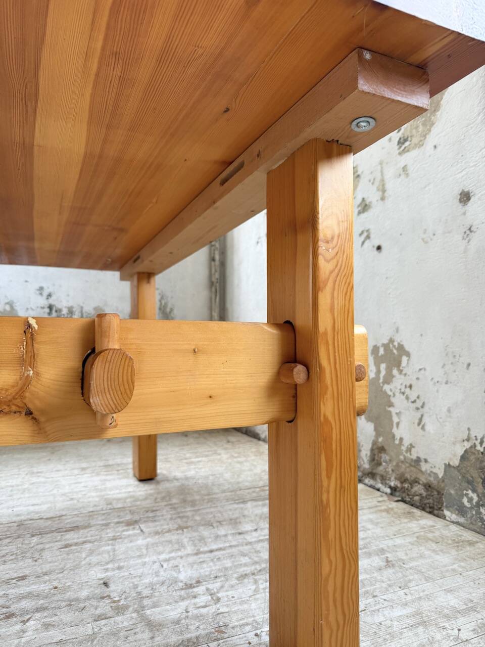 Farmhouse table, mountain furniture from the 50s