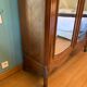 Louis XV Rocaille cabinet in walnut with bevelled mirrors