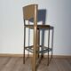 Pair of leather stools Enrico Pellizoni