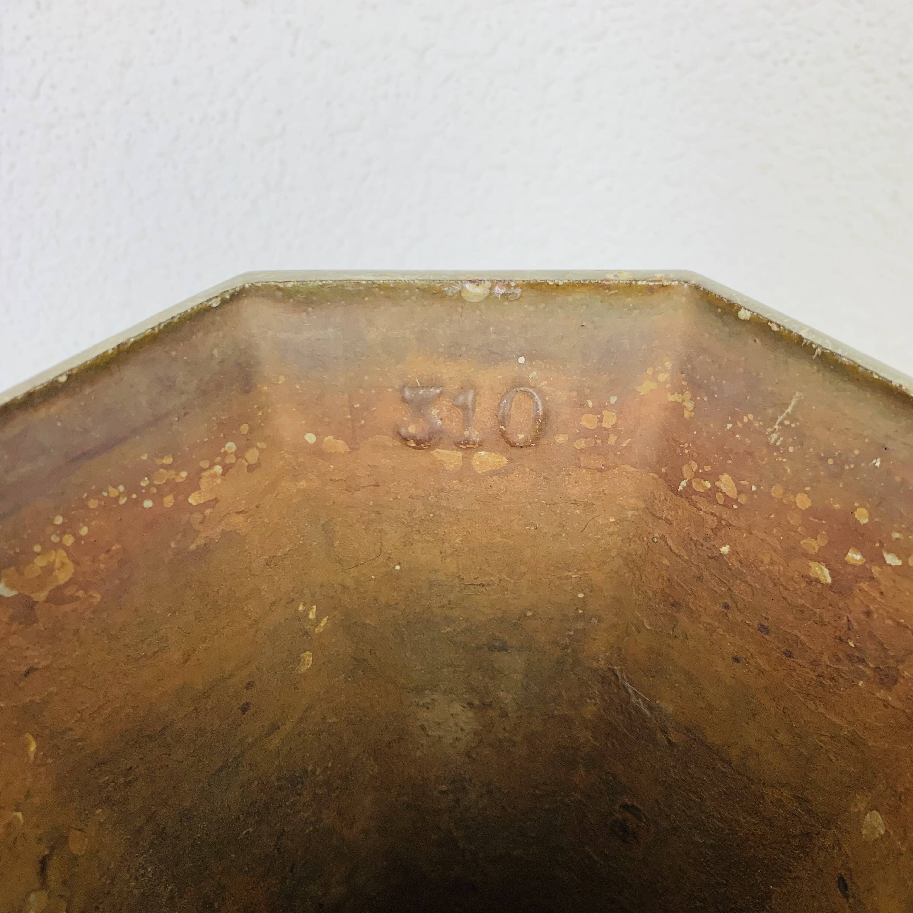 Art Deco enameled cast iron vase